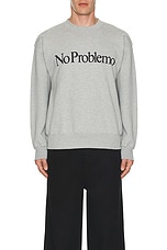 No Problemo Sweatshirt in Grey Marl, view 4, click to view large image.
