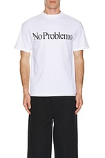 No Problemo Short Sleeve Tee in White, view 4, click to view large image.