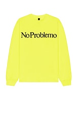 No Problemo Np Fluoro Long Sleeve Tee in Fluoro Yellow, view 1, click to view large image.