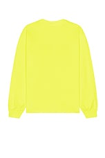 No Problemo Np Fluoro Long Sleeve Tee in Fluoro Yellow, view 2, click to view large image.