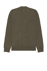 Norse Projects Adam Merino Lambswool Cardigan in Ivy Green, view 2, click to view large image.