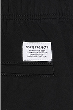 Norse Projects Ezra Relaxed Organic Stretch Twill Trouser in Black, view 3, click to view large image.