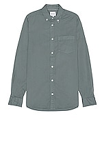Norse Projects Anton Light Twill Shirt in Light Stone Blue, view 1, click to view large image.