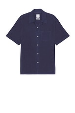 Norse Projects Carsten Cotton Tencel Shirt in Calcite Blue, view 1, click to view large image.