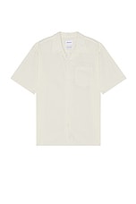Norse Projects Carsten Cotton Tencel Shirt in Enamel White, view 1, click to view large image.