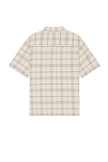 Norse Projects Ivan Relaxed Textured Check Short Sleeve Shirt in Oatmeal, view 2, click to view large image.