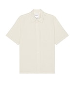 Norse Projects Ivan Relaxed Cotton Linen Shirt in Ecru, view 1, click to view large image.