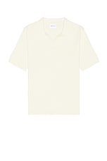 Norse Projects Leif Cotton Linen Polo in Kit White, view 1, click to view large image.