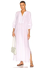 Natalie Martin Sammie Maxi Dress in Flat Cotton White, view 1, click to view large image.