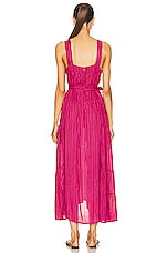 Natalie Martin Jasmine Maxi Dress in Painted Stripe Fuchsia, view 3, click to view large image.