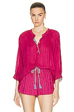 Natalie Martin Remy Top in Painted Stripe Fuchsia, view 1, click to view large image.