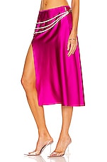 Nue Studio Laetitia Skirt in Fuchsia Pink, view 3, click to view large image.