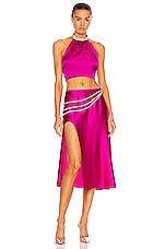 Nue Studio Laetitia Skirt in Fuchsia Pink, view 5, click to view large image.