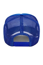 Norwood Tribal Trucker Hat in Royal Blue, view 2, click to view large image.