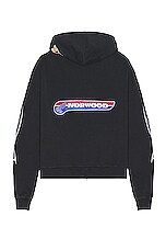 Norwood Racing Franchise Zip Hoodie in Black, view 2, click to view large image.