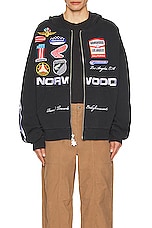Norwood Racing Franchise Zip Hoodie in Black, view 4, click to view large image.