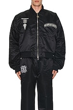 Norwood Bomber Jacket in Black, view 4, click to view large image.