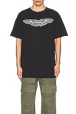 Norwood Norwood Wings Tee in Black, view 3, click to view large image.