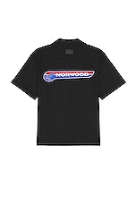 Norwood Pit Crew Button Down Shirt in Black, view 1, click to view large image.