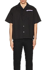 Norwood Pit Crew Button Down Shirt in Black, view 4, click to view large image.