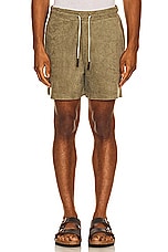 OAS Terry Shorts in Khaki, view 3, click to view large image.
