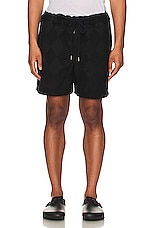 OAS Black Diamond Terry Shorts in Black, view 3, click to view large image.