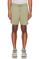 OAS Dusty Green Porto Waffle Shorts in Green, view 3, click to view large image.