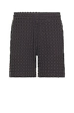 OAS Nearly Black Porto Waffle Shorts in Nearly Black, view 1, click to view large image.