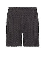 OAS Nearly Black Porto Waffle Shorts in Nearly Black, view 2, click to view large image.