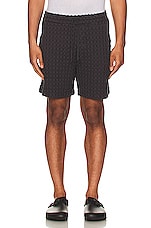 OAS Nearly Black Porto Waffle Shorts in Nearly Black, view 3, click to view large image.