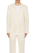 OAS Ecru Net Cardigan in Off White, view 3, click to view large image.