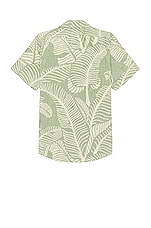 OAS Banana Leaf Cuba Terry Shirt in Green, view 2, click to view large image.