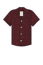 OAS Burgundy Terrace Cuba Terry Shirt in Burgundy, view 1, click to view large image.