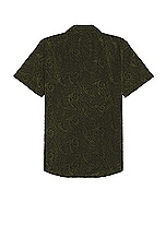 OAS Squiggle Cuba Terry Shirt in Dark Green, view 2, click to view large image.