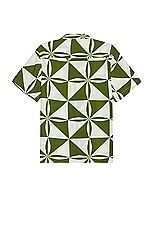 OAS Bloomy Plateau Viscose Shirt in Green, view 2, click to view large image.
