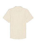 OAS Ecru Cuba Waffle Shirt in Off White, view 2, click to view large image.