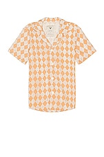 OAS Rusty Diamond Cuba Terry Shirt in Orange, view 1, click to view large image.