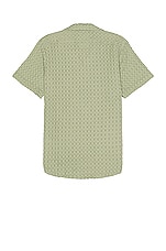 OAS Dusty Green Cuba Waffle Shirt in Green, view 2, click to view large image.