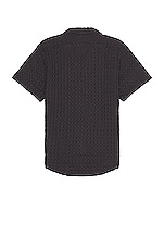 OAS Nearly Black Cuba Waffle Shirt in Nearly Black, view 2, click to view large image.