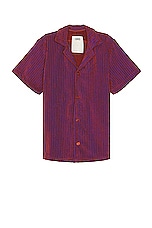 OAS Deep Cut Cuba Terry Shirt in Rusty Red, view 1, click to view large image.