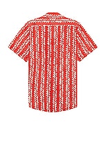 OAS Scribble Cuba Net Shirt in Red, view 2, click to view large image.