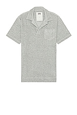 OAS Polo Terry Shirt in Grey Melange, view 1, click to view large image.