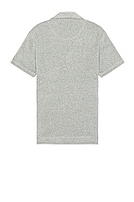 OAS Polo Terry Shirt in Grey Melange, view 2, click to view large image.