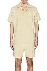 OAS Polo Terry Shirt in Beige, view 4, click to view large image.
