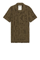 OAS Jiggle Polo Terry Shirt in Olive, view 1, click to view large image.