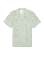 OAS Galbanum Cuba Crochet Shirt in Sage, view 1, click to view large image.