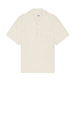 OAS Girona Linen Polo in Off White, view 1, click to view large image.