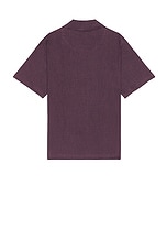 OAS Girona Linen Polo in Purple, view 2, click to view large image.