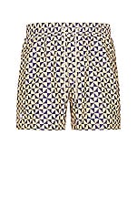 OAS Puzzle Swim Shorts in Blue, view 1, click to view large image.