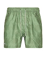 OAS Blurry Crown Swim Shorts in Green, view 1, click to view large image.